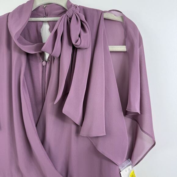 Ignite Evenings New York New Maxi Dress Size 14 Purple Embellished Waist - Picture 5 of 14